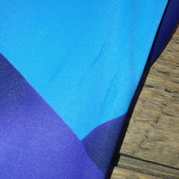 Athleta Work Out Leggings Blue and Black Size S - Picture 3 of 10